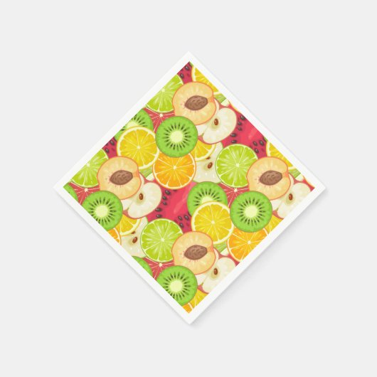 Serviette En Papier Motif Fun Coloré (Coin)