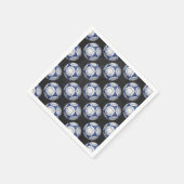 Serviette En Papier Motif Futbal bleu et blanc (Coin)