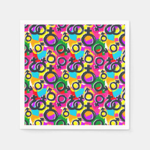 Serviette En Papier Motif Gay pride de Neon