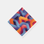 Serviette En Papier motif géométrique 3D dynamique 2 (Coin)