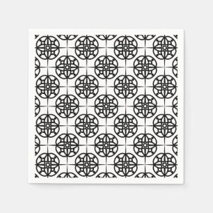 Serviette En Papier Motif géométrique ambiance rétro chic