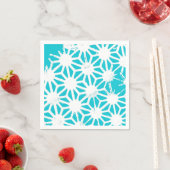 Serviette En Papier Motif géométrique Aqua (En situation)