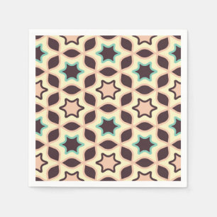 Serviette En Papier Motif géométrique avec des formes d'étoiles en mar
