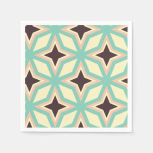 Serviette En Papier Motif géométrique avec forme d'étoile foncée alter