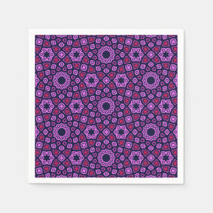 Serviette En Papier Motif géométrique avec Tri-Hexago tronqué violet