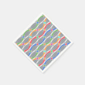 Serviette En Papier Motif géométrique coloré. (Coin)