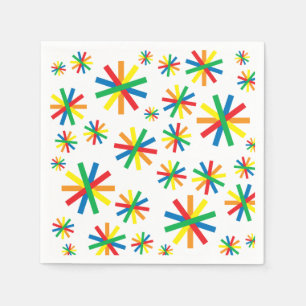 Serviette En Papier Motif géométrique coloré Art géométrique géométriq