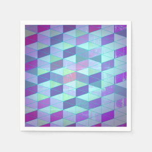 Serviette En Papier Motif Géométrique Cubes En Triangles