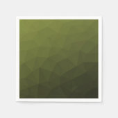 Serviette En Papier Motif géométrique du maillage vert de l'Armée (Devant)