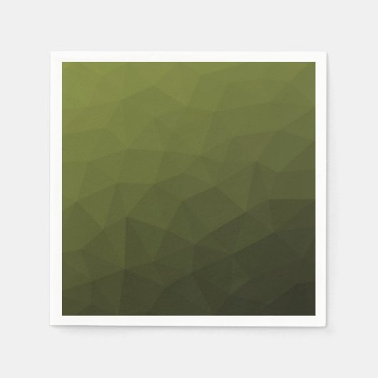 Serviette En Papier Motif géométrique du maillage vert de l'Armée (Devant)