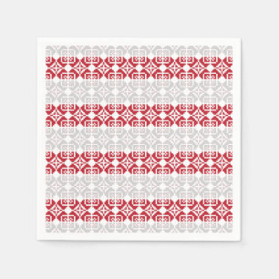 Serviette En Papier Motif géométrique du soleil du matin letton II