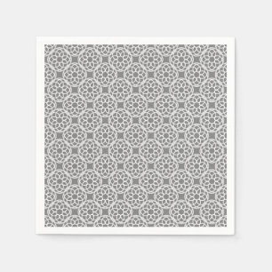 Serviette En Papier Motif géométrique gris blanc sans couture