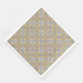 Serviette En Papier Motif géométrique Gris Or Gris (Coin)
