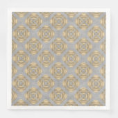 Serviette En Papier Motif géométrique Gris Or Gris (Devant)