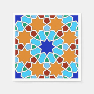 Serviette En Papier Motif géométrique islamique