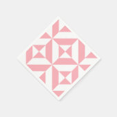 Serviette En Papier Motif géométrique Melon rose (Coin)