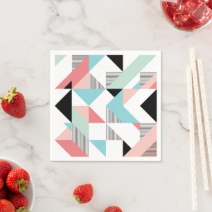 Serviette En Papier Motif géométrique moderne