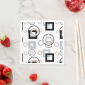 Serviette En Papier Motif géométrique moderne multicolore (En situation)