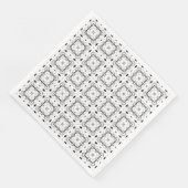 Serviette En Papier Motif géométrique noir et argent blanc (Coin)