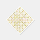 Serviette En Papier Motif géométrique or tendance Golden Art élégant (Coin)