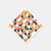 Serviette En Papier Motif géométrique rétro Bauhaus (Coin)