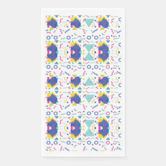 Serviette En Papier Motif géométrique Retro Memphis