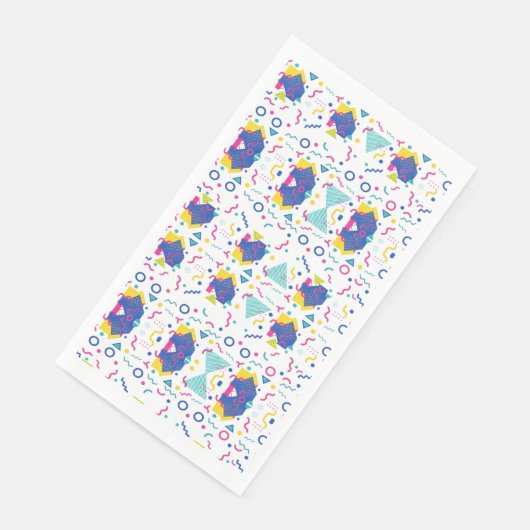 Serviette En Papier Motif géométrique Retro Memphis (Coin)