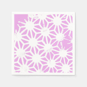 Serviette En Papier Motif géométrique rose