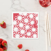 Serviette En Papier Motif géométrique rouge (En situation)