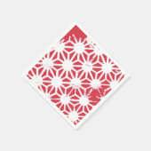 Serviette En Papier Motif géométrique rouge (Coin)