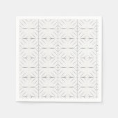 Serviette En Papier Motif géométrique Silver tendance Art blanc élégan (Devant)