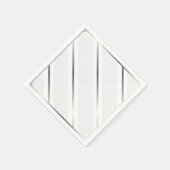 Serviette En Papier Motif géométrique Silver tendance Art blanc élégan (Coin)