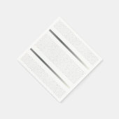 Serviette En Papier Motif géométrique Silver tendance Art blanc élégan (Coin)