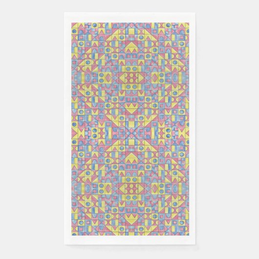 Serviette En Papier Motif géométrique Sudoku One-Modern Bauhaus (Devant)