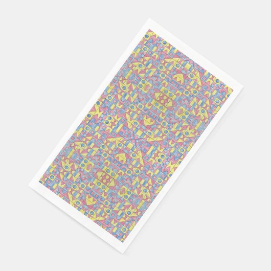 Serviette En Papier Motif géométrique Sudoku One-Modern Bauhaus (Coin)