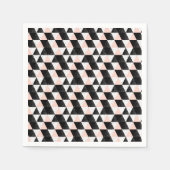 Serviette En Papier Motif géométrique triangle à main (Devant)