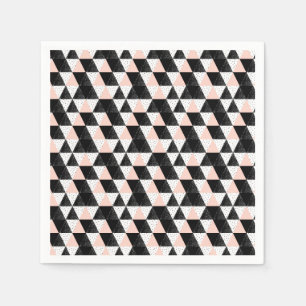 Serviette En Papier Motif géométrique triangle à main