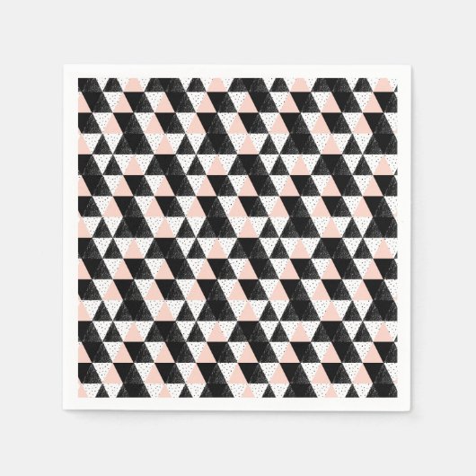 Serviette En Papier Motif géométrique triangle à main (Devant)