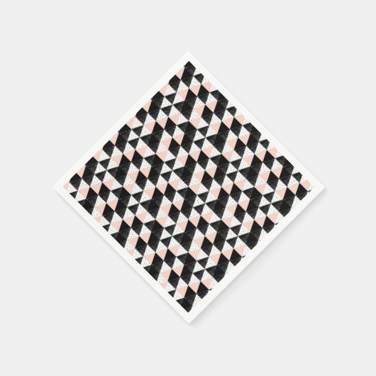 Serviette En Papier Motif géométrique triangle à main (Coin)