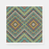 Serviette En Papier Motif géométrique tribal Boho Ethnic Aztec (Devant)
