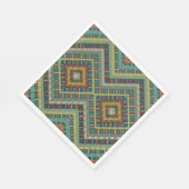 Serviette En Papier Motif géométrique tribal Boho Ethnic Aztec (Coin)