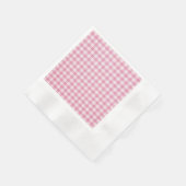 Serviette En Papier Motif Gingham Rose Bébé (Coin)