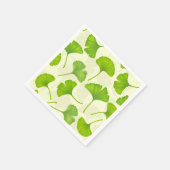 Serviette En Papier Motif Ginkgo sur blanc (Coin)
