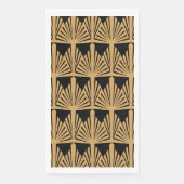Serviette En Papier Motif Gold et Black Art Déco (Devant)