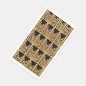 Serviette En Papier Motif Gold et Black Art Déco (Coin)