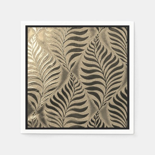 Serviette En Papier Motif Gold Leaf (Devant)