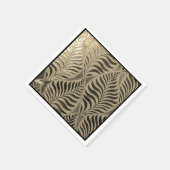 Serviette En Papier Motif Gold Leaf (Coin)