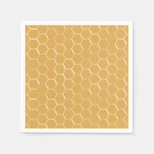 Serviette En Papier Motif Golden Honeypeb