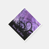 Serviette En Papier Motif gothique noir et violet serviettes personnal (Coin)