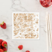 Serviette En Papier motif graphique en marbre rose en or (En situation)